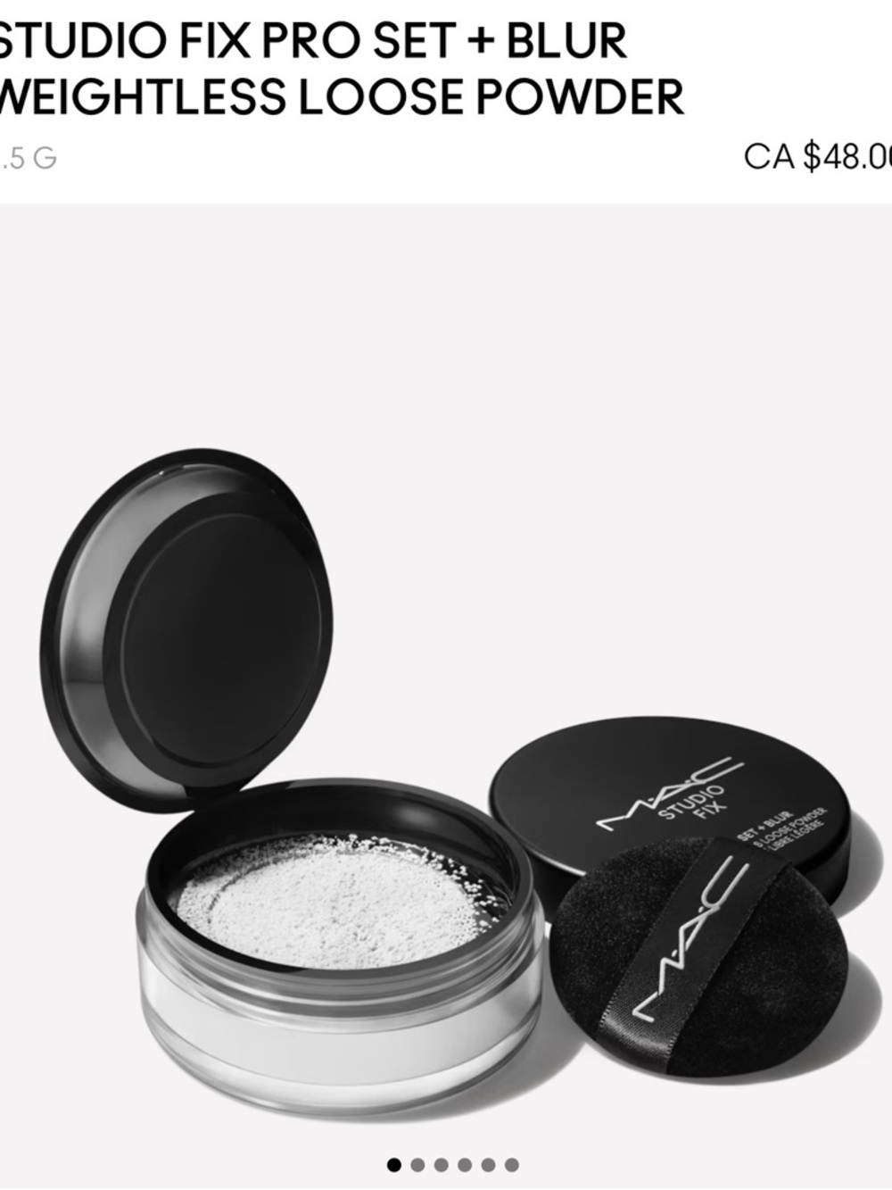 SOLD 💵 MAC Cosmetics Studio Fix Pro Set + Blur Weightless Loose Powder